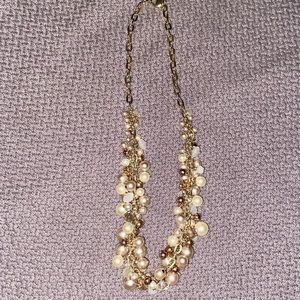 The Limited Blush Faux Pearl / Gold Necklace